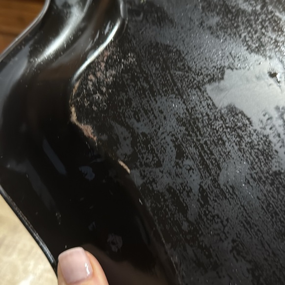 ***VINTAGE***hand-painted tin tray 18”x12” black background - Picture 7 of 7